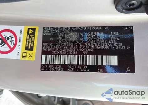 2015 Lexus Rx 350 z USA, uszkodzony, nr VIN 2T2ZK1BA5FC153089